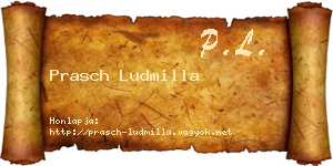 Prasch Ludmilla névjegykártya